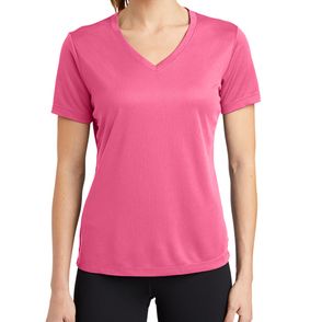 Sport-Tek Ladies PosiCharge RacerMesh V-Neck Tee