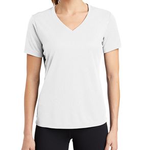 Sport-Tek Ladies PosiCharge RacerMesh V-Neck Tee