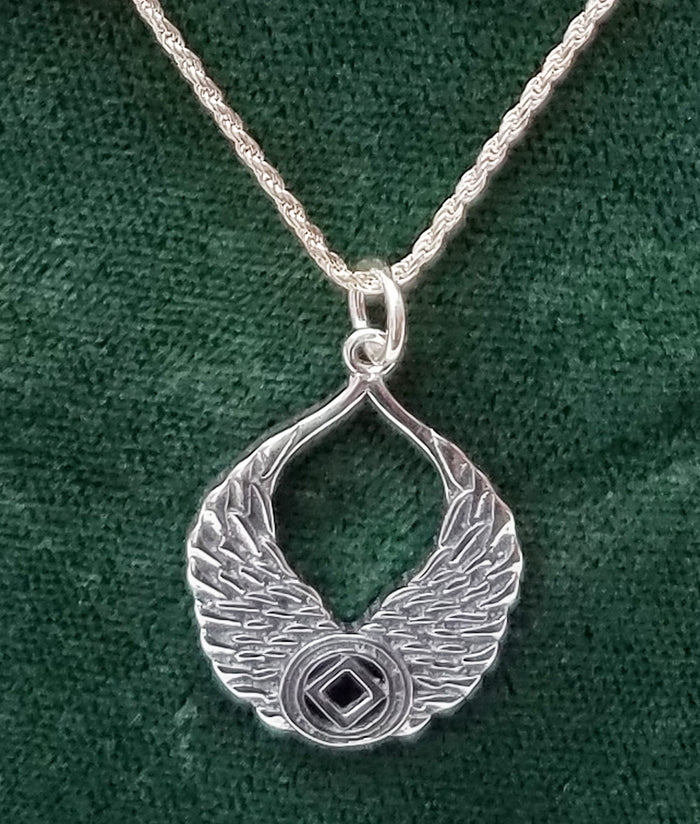 ssj007- Wings With NA Symbol Pendant