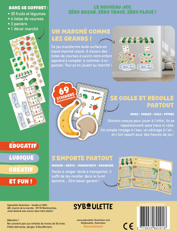 Stickers repositionnables | Le marché