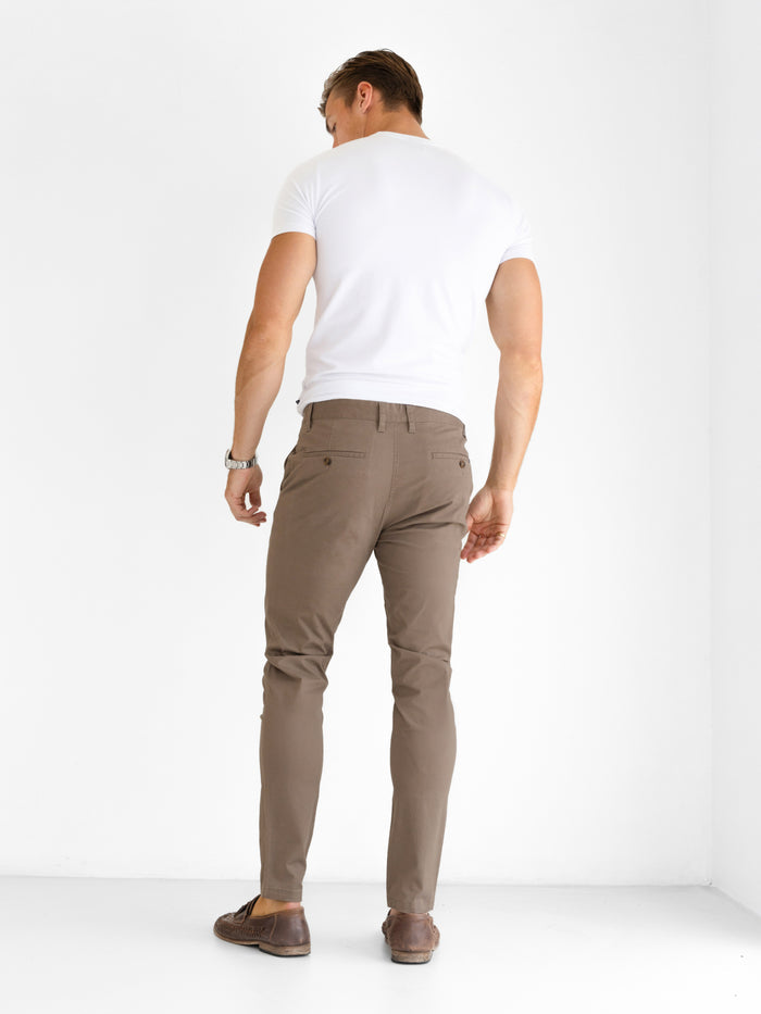 Stretch Chinos - Brown