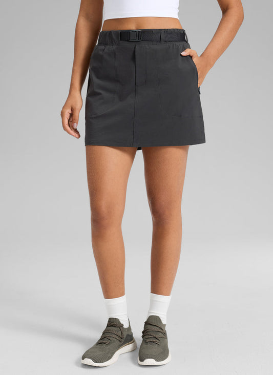 CRZ YOGA Women's Hiking High Rise Pocket Skirt 14.5'' Ink Gray