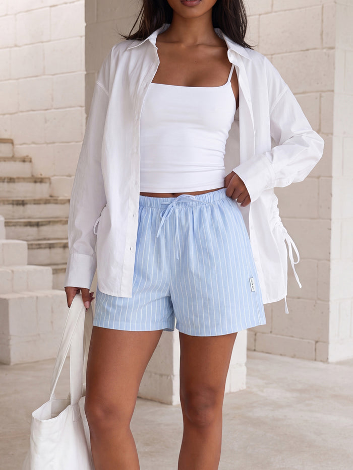 Summer Stripe Shorts - Blue Stripe