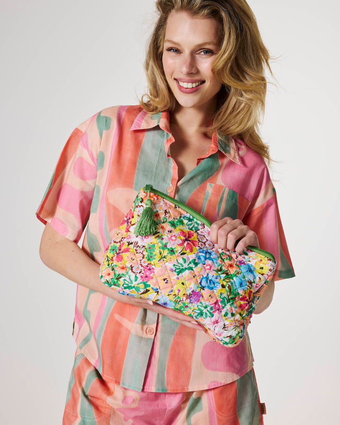 Sun Soaked Adult Organic Cotton Short Sleeve Shirt & Short Pyjama Set