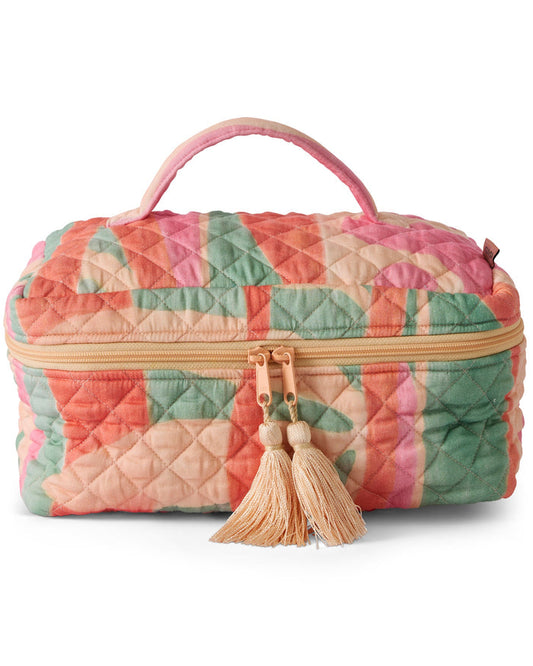Sun Soaked Quilted Cotton Toiletry Case
