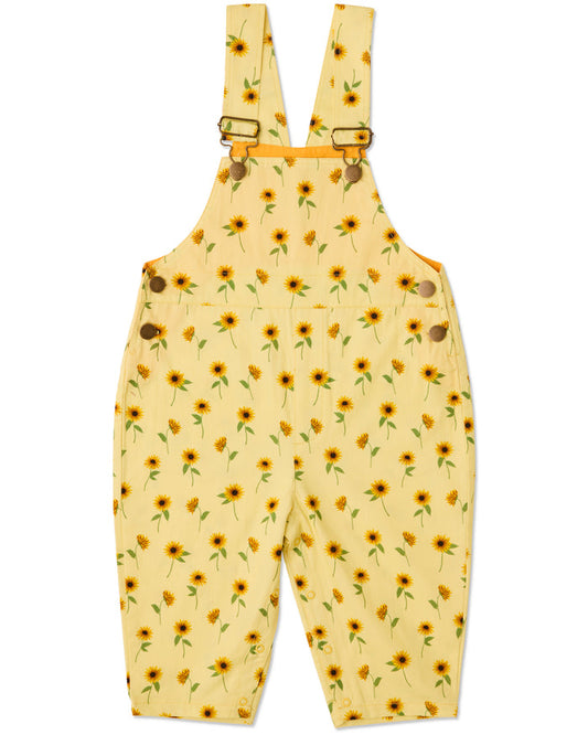Sunflower Delight Baby Cotton Drill Overalls