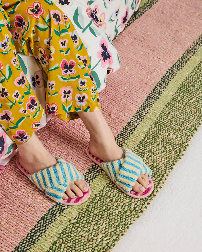Sunny Granita Sherpa Adult Slippers