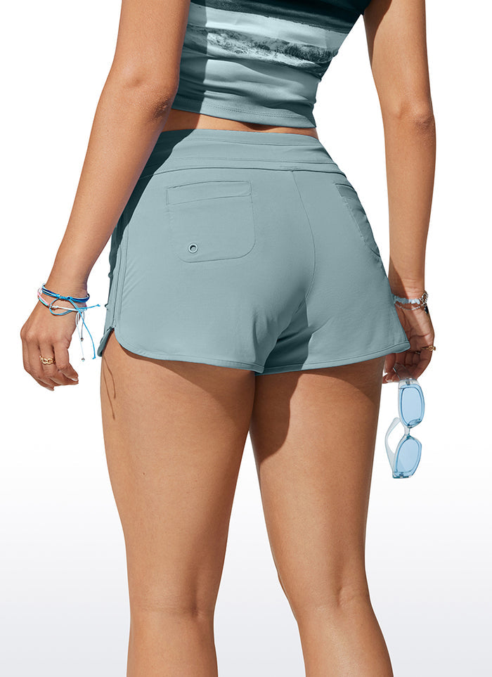 CRZ YOGA Women's Swimwear Bottoms Sunshine Bikini Bottoms 3'' Light grayish blue