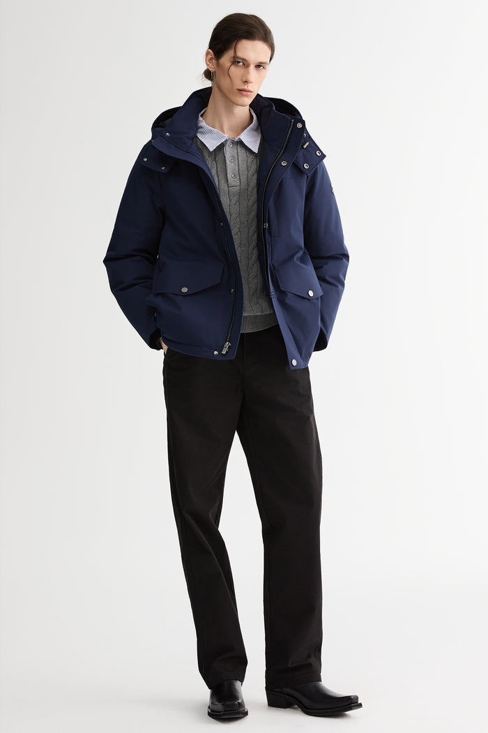 Super Warm Down Parka with Hood Orolay #color_navy
