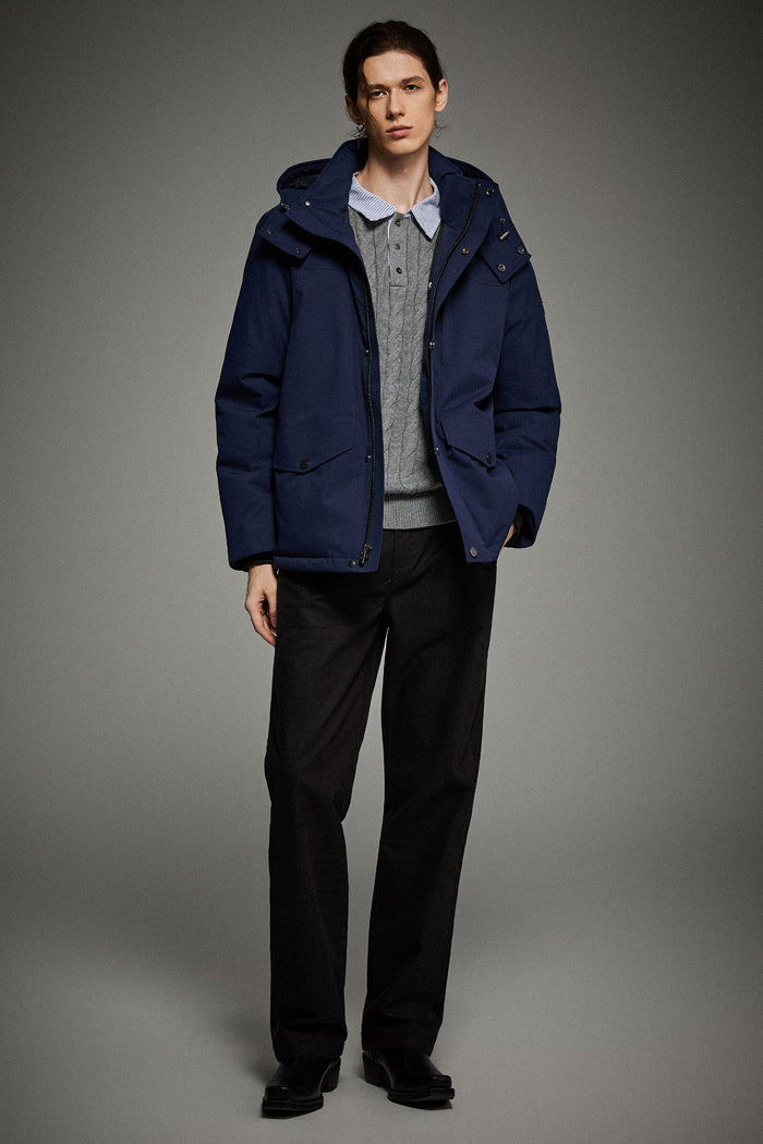 Super Warm Down Parka with Hood Orolay #color_navy