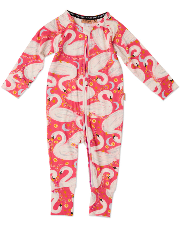 Swanette Organic Long Sleeve Zip Romper