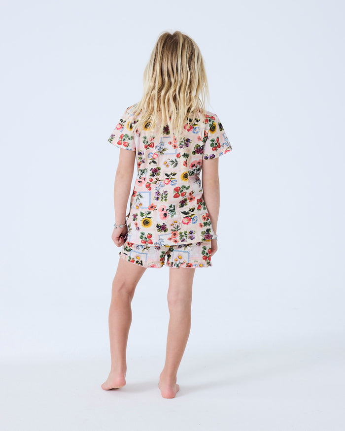 Sweet Life Kids Organic Cotton Short Sleeve Tee & Frill Short Pyjama Set