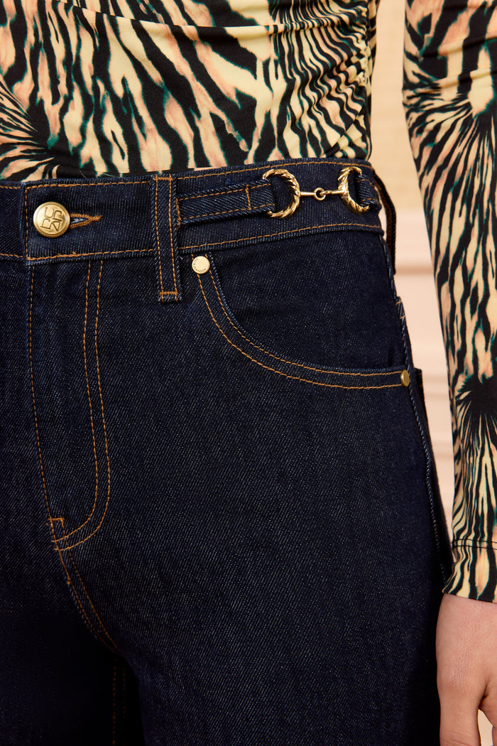 Colette Jean Twisted Brass Buckle and Gold Hardware Close-Up Detail | Ulla Johnson