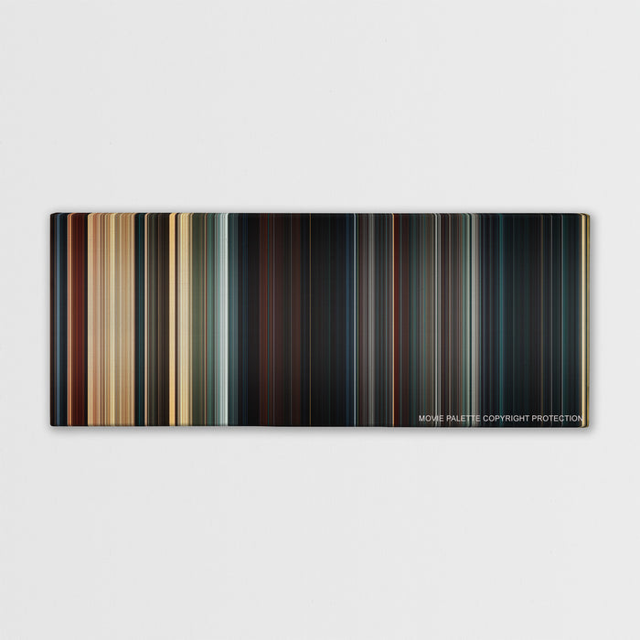 The Mummy color palette canvas print: thousands of thin vertical stripes of color