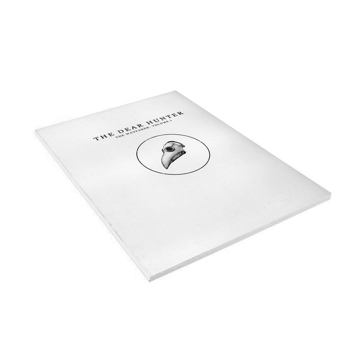 A white coffee table book by The Dear Hunter, titled The Mind and the Matter, features a minimalist cover with a small bird skull illustration in a circle—ideal for fans of unique artwork sketches.