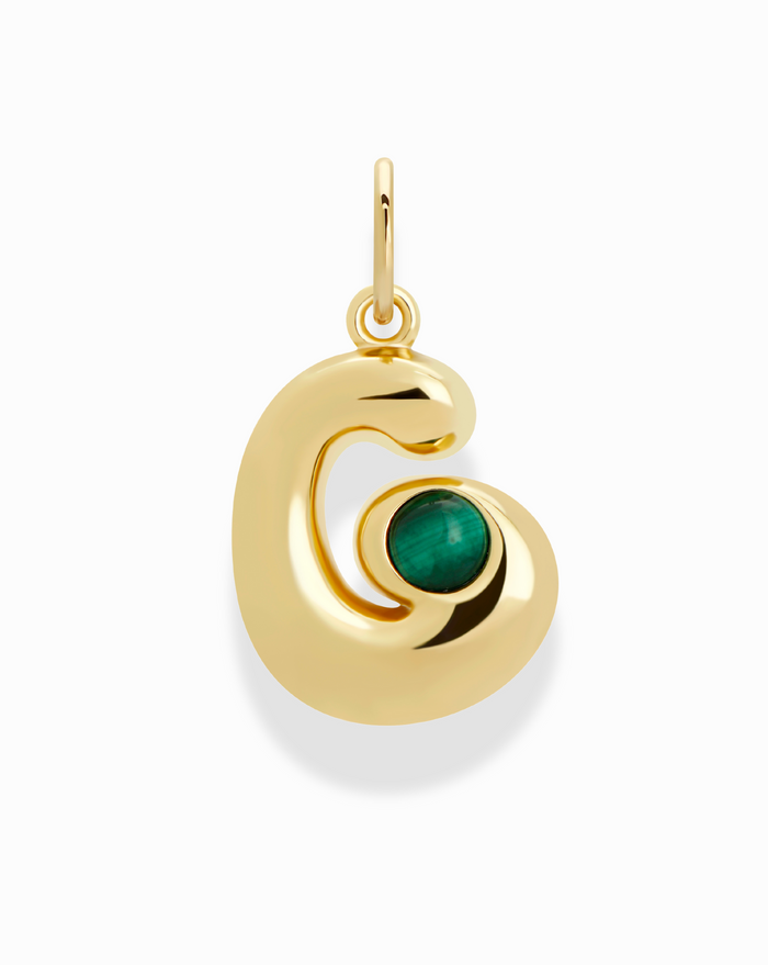 Thea Bubble Letter Charm - Mod + Jo - Jewelry built to last, advanced plating technology