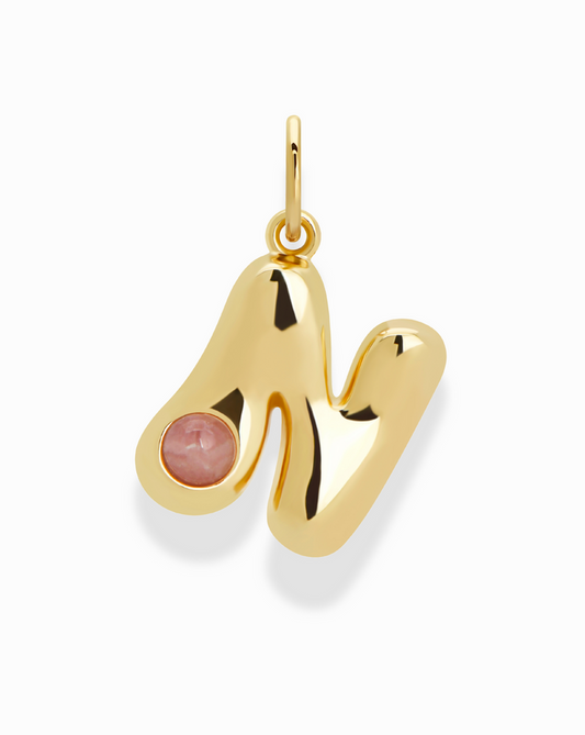 Thea Bubble Letter Charm - Mod + Jo - Jewelry built to last, advanced plating technology