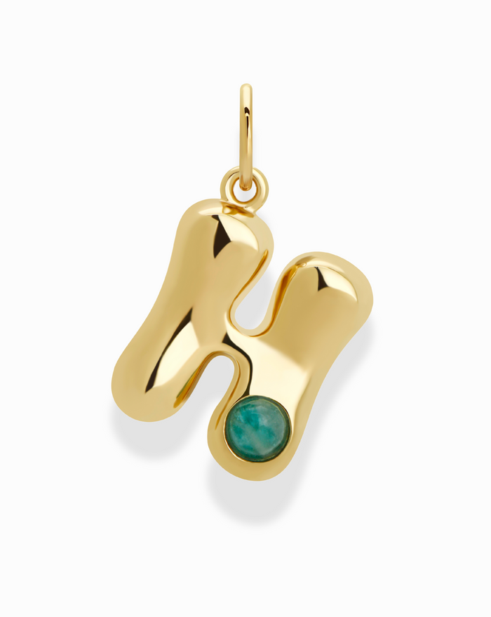 Thea Bubble Letter Charm - Mod + Jo - Jewelry built to last, advanced plating technology