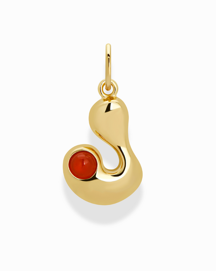 Thea Bubble Letter Charm - Mod + Jo - Jewelry built to last, advanced plating technology