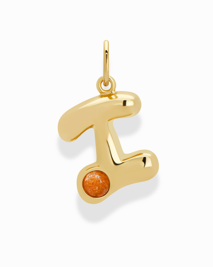 Thea Bubble Letter Charm - Mod + Jo - Jewelry built to last, advanced plating technology
