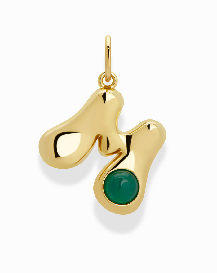 Thea Bubble Letter Charm - Mod + Jo - Jewelry built to last, advanced plating technology