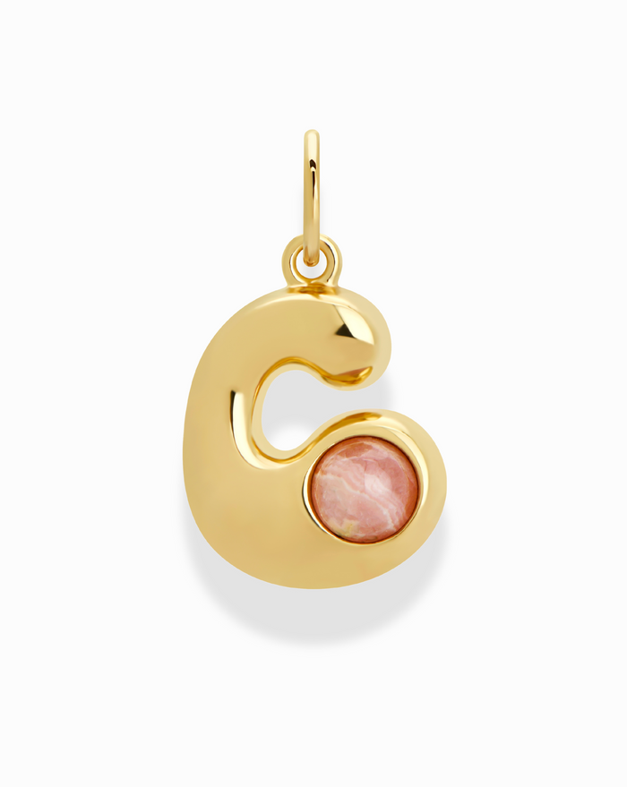 Thea Bubble Letter Charm - Mod + Jo - Jewelry built to last, advanced plating technology