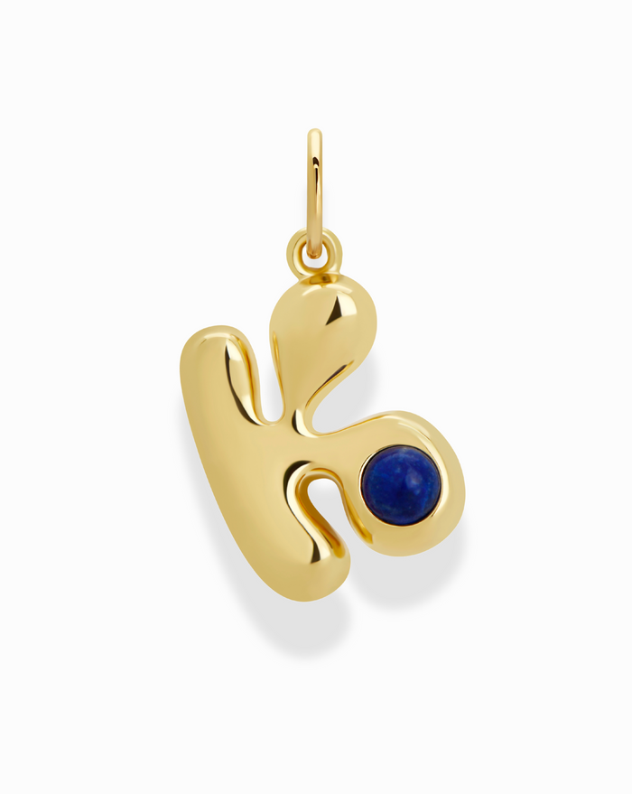 Thea Bubble Letter Charm - Mod + Jo - Jewelry built to last, advanced plating technology