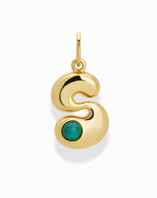 Thea Bubble Letter Charm - Mod + Jo - Jewelry built to last, advanced plating technology