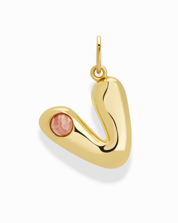 Thea Bubble Letter Charm - Mod + Jo - Jewelry built to last, advanced plating technology