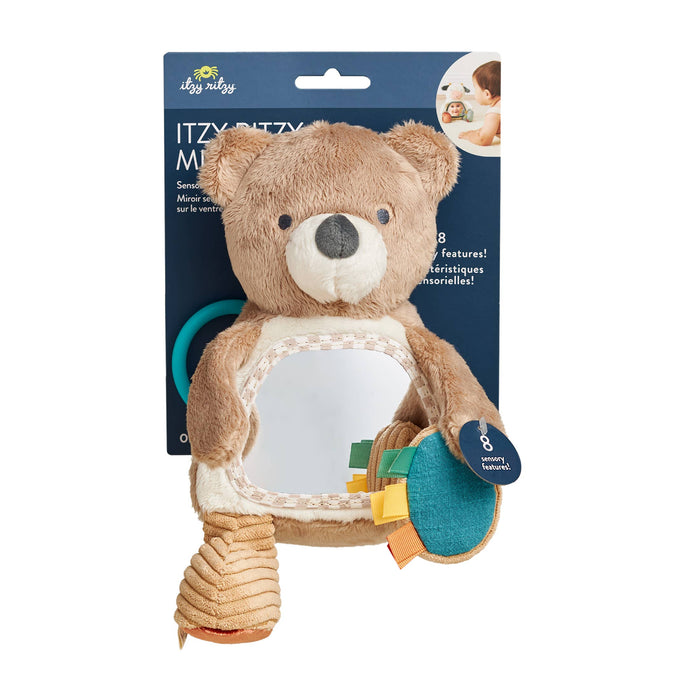 Theo The Bear - Itzy Bitzy Mirror Travel and Tummy Time Toy - Wee Bee Baby Boutique
