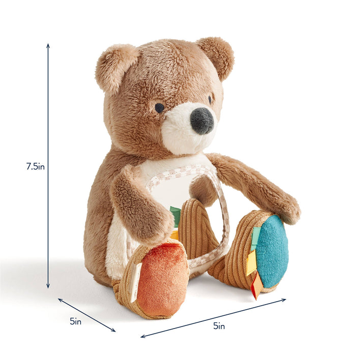 Theo The Bear - Itzy Bitzy Mirror Travel and Tummy Time Toy - Wee Bee Baby Boutique