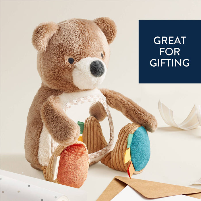 Theo The Bear - Itzy Bitzy Mirror Travel and Tummy Time Toy - Wee Bee Baby Boutique