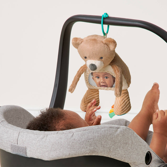Theo The Bear - Itzy Bitzy Mirror Travel and Tummy Time Toy - Wee Bee Baby Boutique