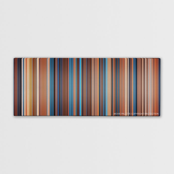 This Means War color palette canvas print: thousands of thin vertical stripes of color