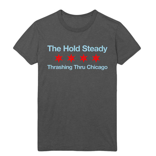 the hold steady Thrashing Thru Chicago - Grey T-Shirt