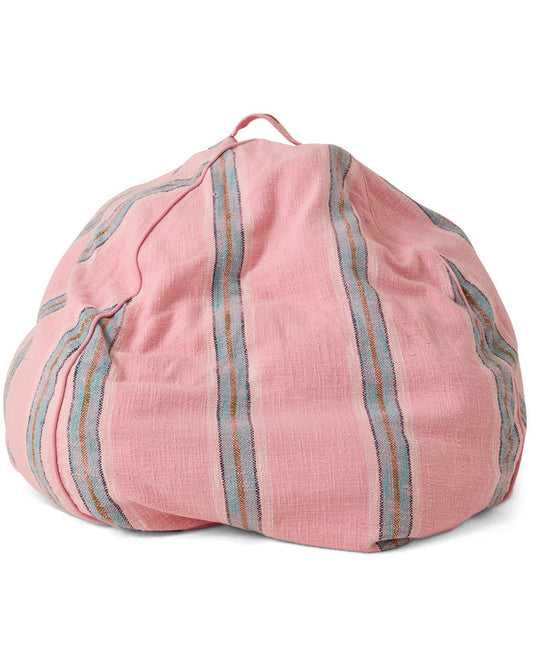 Tickled Pink Stripe Woven Beanbag