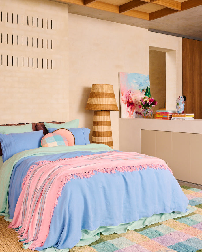 Tickled Pink Stripe Woven Throw