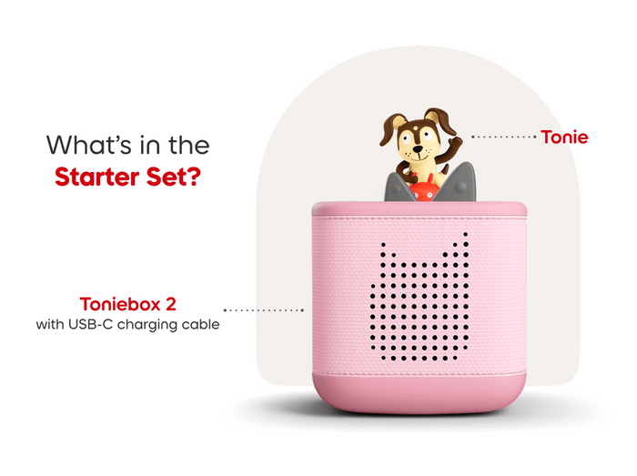 Toniebox 2 Starter Set - Playtime Puppy (Cloud Pink) - Wee Bee Baby Boutique