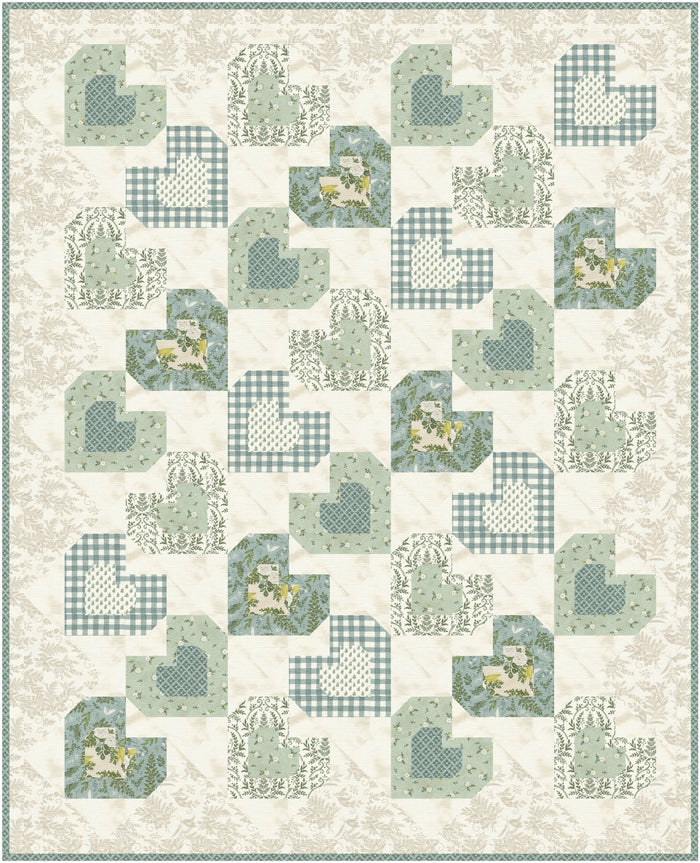Tossed Hearts Downloadable PDF Quilt Pattern