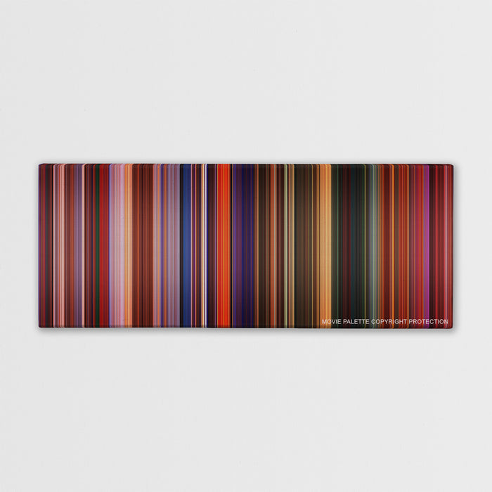 Treasure Planet color palette canvas print: thousands of thin vertical stripes of color