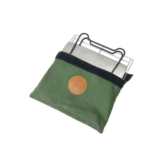UCO Mini Flatpack grill and firepit packed in its carry pouch