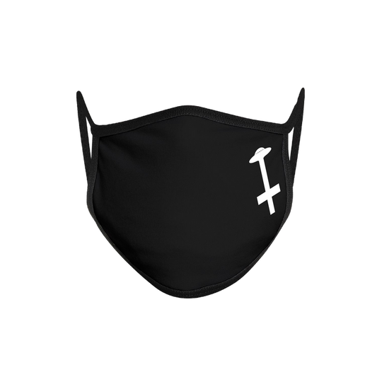 i am abomination UFO  Cross - Black Face Mask