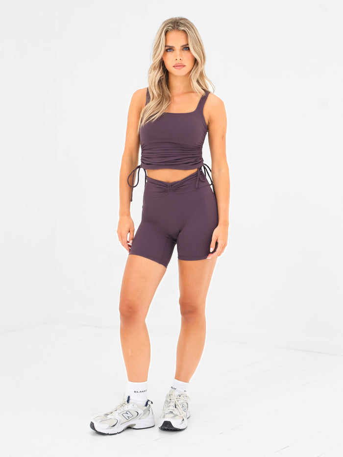 Ultimate Ruched Shorts - Midnight Plum