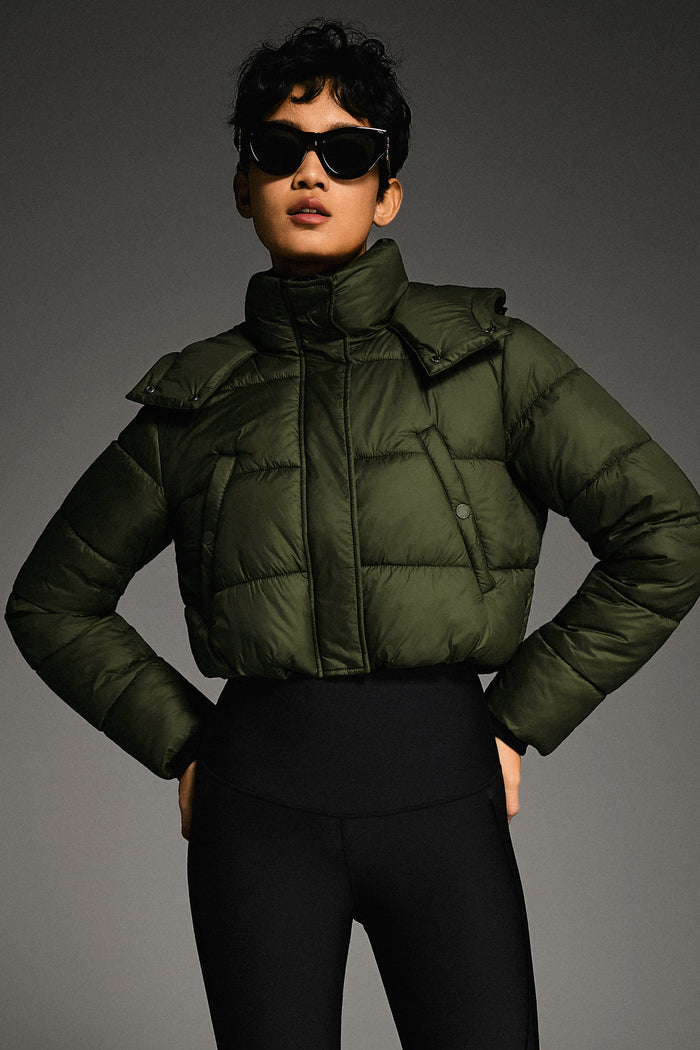 Orolay Urban Essential Short Puffer #color_Olive