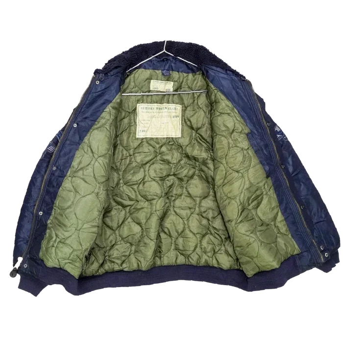 Urban World Gear Blue Lined Bomber Jacket - 3XLarge - Army & Outdoors - Flight Jackets
