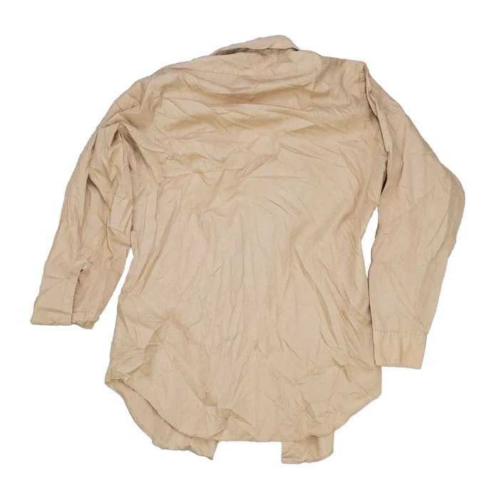 US Army 1950s Khaki Long Sleeve Service Shirt - 14x31, Small - US Army Surplus - Service Shirts