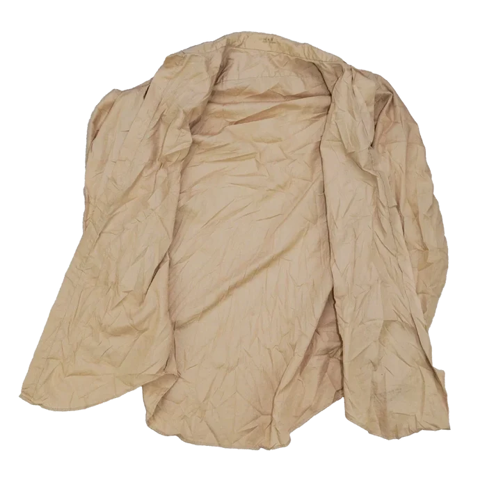 US Army 1950s Khaki Long Sleeve Service Shirt - 14x31, Small - US Army Surplus - Service Shirts