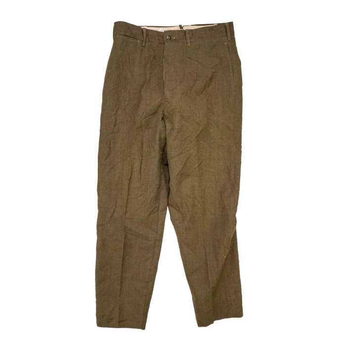 US Army M-1952 Olive Wool Trousers - 32x29, Medium - US Army Surplus - Dress Trousers