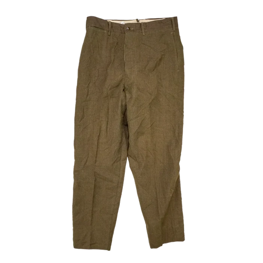 US Army M-1952 Olive Wool Trousers - 32x29, Medium - US Army Surplus - Dress Trousers
