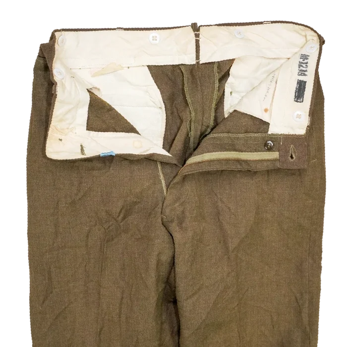 US Army M-1952 Olive Wool Trousers - 32x29, Medium - US Army Surplus - Dress Trousers